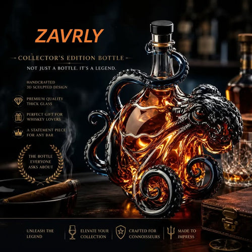 🎁 Father’s Day 49% OFF –  3D Octopus Bottle 🐙🥃(without wine)