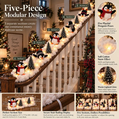 49% OFF 🐧 Penguin Christmas Stair Snow Decor | A Cozy Penguin Christmas Story ✨