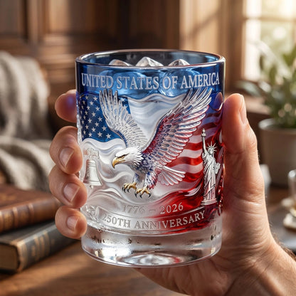 🎁Limited Edition 2026 USA 250th Anniversary Commemorative Glass – 1776-2026 Heritage Edition