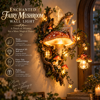 ⏰Last Day 50% OFF🧚✨ Enchanted Mushroom Fairy Wall Light 🍄🌿