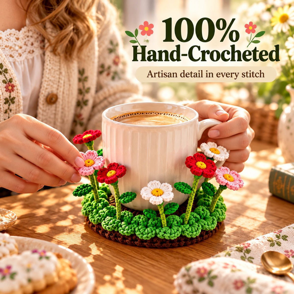 🌸Handmade Crochet Floral Coaster | Everlasting Table Art 🌸