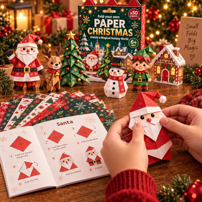 🧘 Relaxing & Beginner-Friendly- 3D DIY Paper Christmas (💕 Step-by-Step Guide Included)