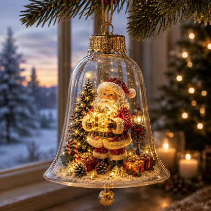 ✨🎄 Illuminated Christmas Story Ornament – Light‐Up Mini Holiday Scene