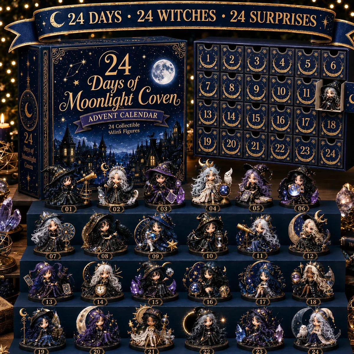 🧙‍♀️TODAY ONLY 49% OFF – Witch Advent Calendar | 24 Days of Magical Witchy Surprises | Limited Edition Collectible Mini Figures✨