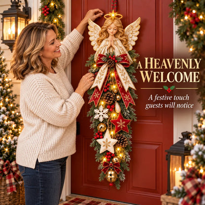 👼 Light-up Angel Christmas Door Decoration Gift – A Christmas blessing from heaven