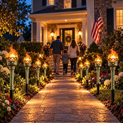 🔥45% OFF🔥Solar Flickering Torch Pathway Lights