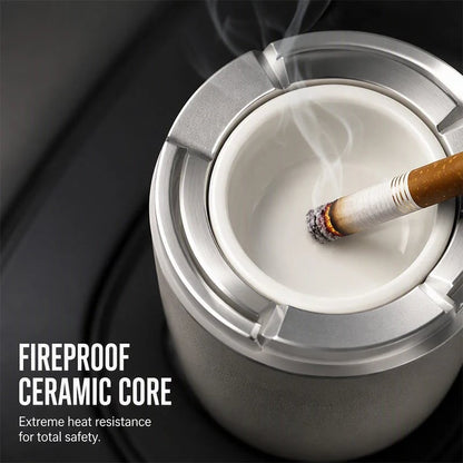 Rotating Car Ashtray with Ceramic Inner Liner