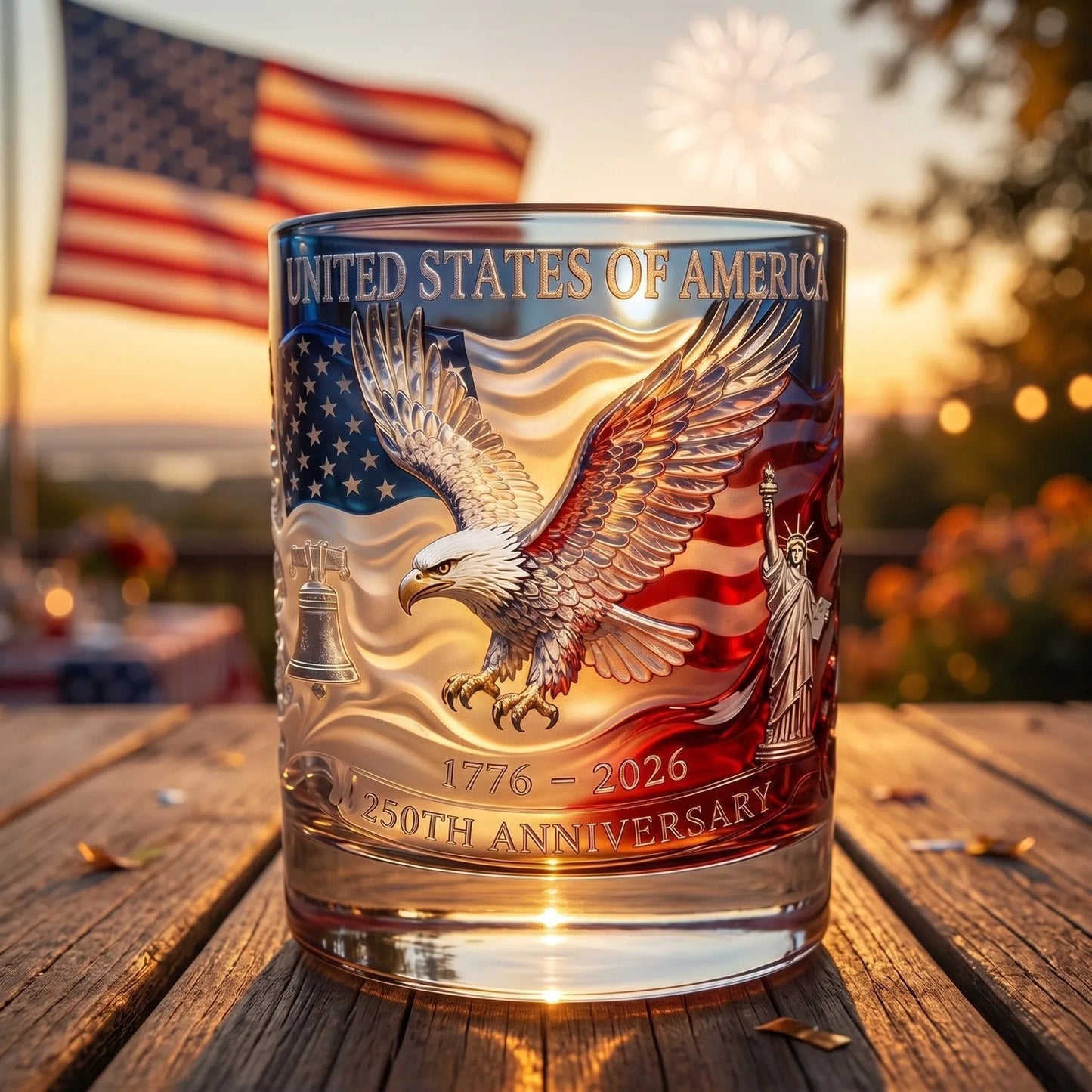 🎁Limited Edition 2026 USA 250th Anniversary Commemorative Glass – 1776-2026 Heritage Edition