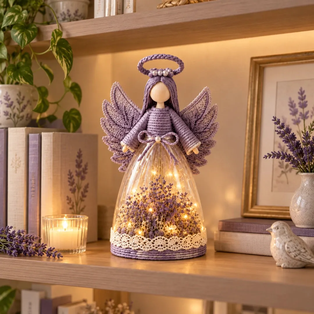🌸 Lighted Floral Angel Figurine – Warm LED Guardian Angel Decor & Meaningful Gift