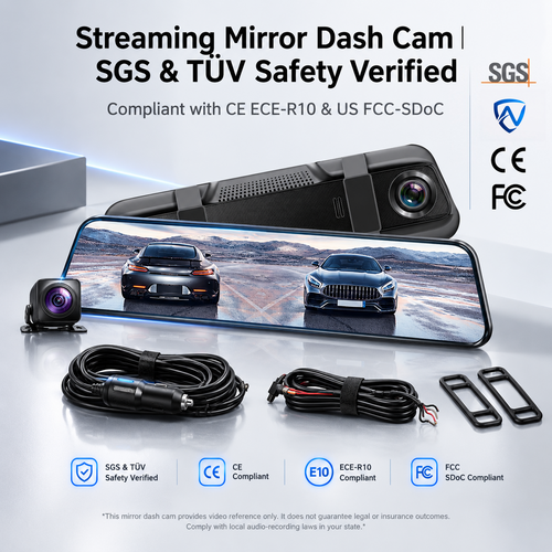 💥50% OFF 🚗🎥Dual-Lens Rearview Mirror Dash Cam