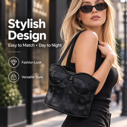🖤👜 Corset-Style Handbag — Bold Lace-Up Design with a Chic Gothic Edge!