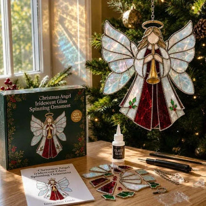 🎄Beginner-Friendly Christmas Iridescent Suncatcher DIY Kit | Complete Kit with Glass-Style Panels, Metal Frames, Hanging Chain, Tools & Step-by-Step Guide Included 💕