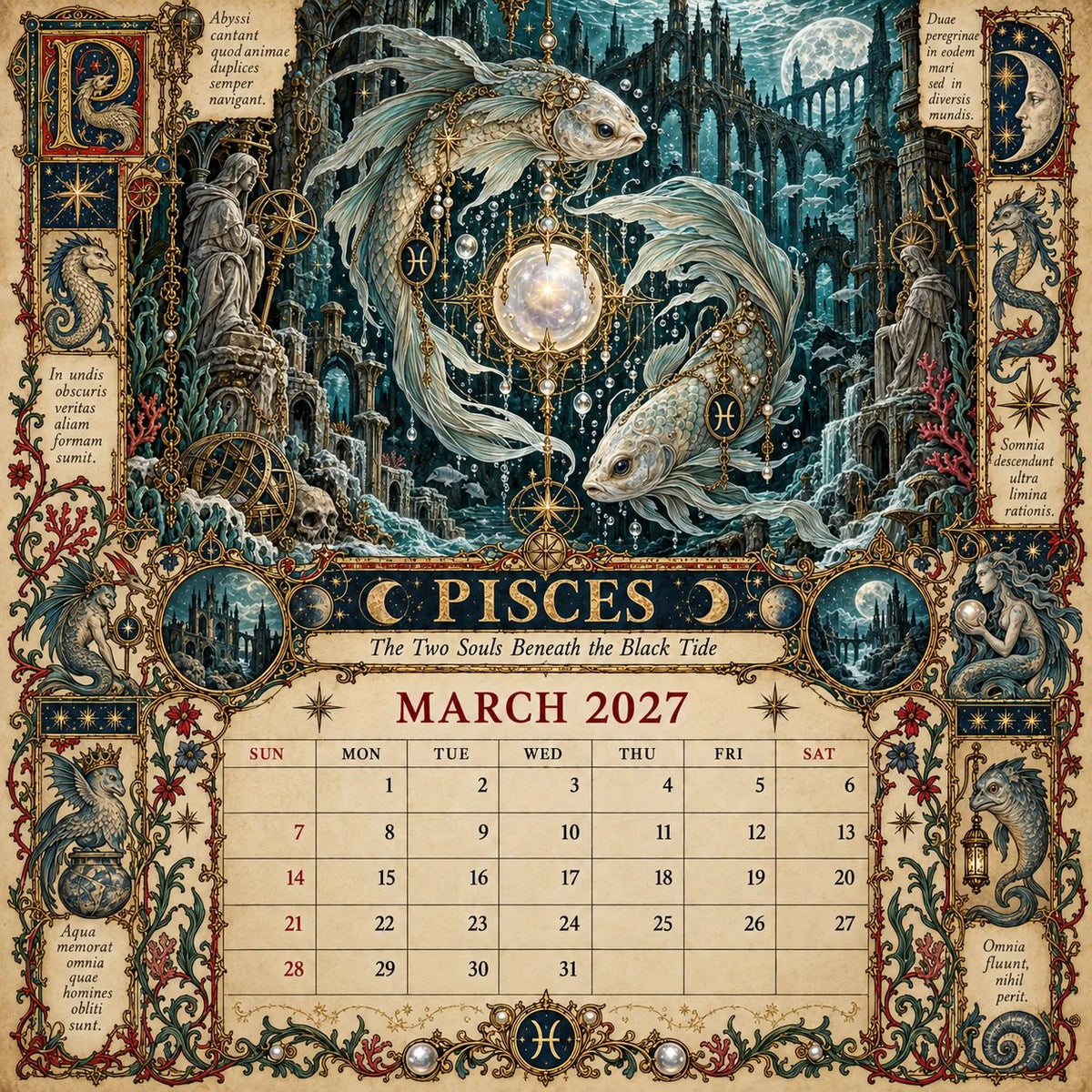 ⏳ Last Day 49% OFF – 🔮 2027 Zodiac Grimoire Desk Calendar | 12 Medieval-Inspired Zodiac Artworks for Astrology & Gothic Art Lovers ✨