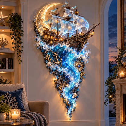 ⏰Limited 49% OFF - 🌊✨ Enchanted Ocean Legends™ Lighted Wall Décor Collection 🐋🧜‍♀️