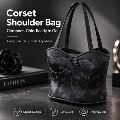 🖤👜 Corset-Style Handbag — Bold Lace-Up Design with a Chic Gothic Edge!