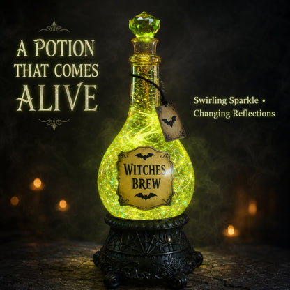 🔥Last Day 49% OFF -🧙✨Lighted Witches’ Brew Poison Bottle Glitter Globe(✨Same as the video)