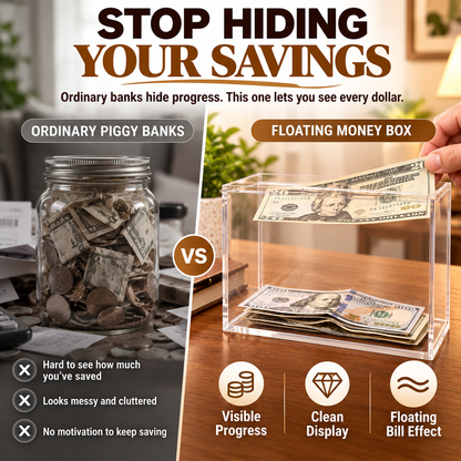 💵 Floating Money Box – Turn Every Bill Into a Satisfying Saving Moment ✨