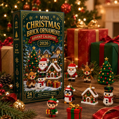 ⏳ Last Day 49% OFF – 🎄24-Day Mini Christmas Brick Ornament Advent Calendar