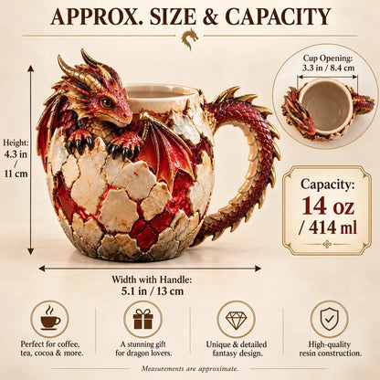 🐉✨ Dragonbound Realms™ 3D Dragon Mug Collection – 6 Fantasy Designs with Sculpted Dragon Details ☕