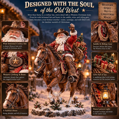 🔥Last Day 50% Off🎄 Home for Christmas Cowboy Santa – Rustic Western Holiday Memory Keepsake