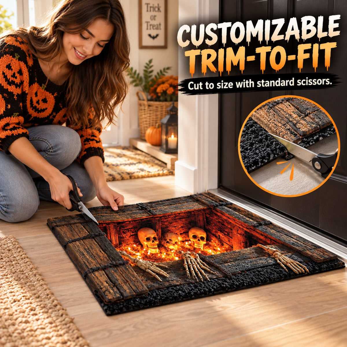 🚪 Step Into the Void: Halloween 3D Illusion Mat