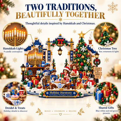 🎄🕎 Last Day 50% OFF 🔥 Holiday Harmony Christmas & Hanukkah Building Block Set