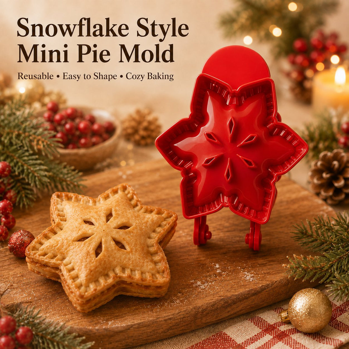 🥧 Beginner-Friendly Mini Hand Pie Press Mold – 6 Fun Shapes for Easy Homemade Pastries 🍎