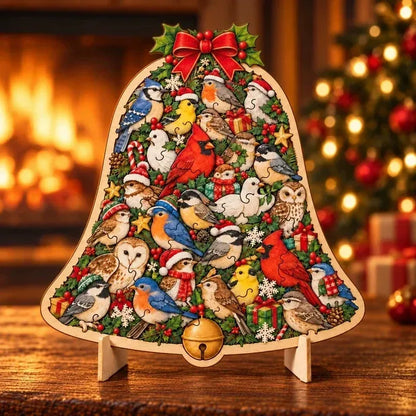 🎄🧩 Wooden Christmas Puzzle Set with Stand – 9 Festive Designs to Build & Display