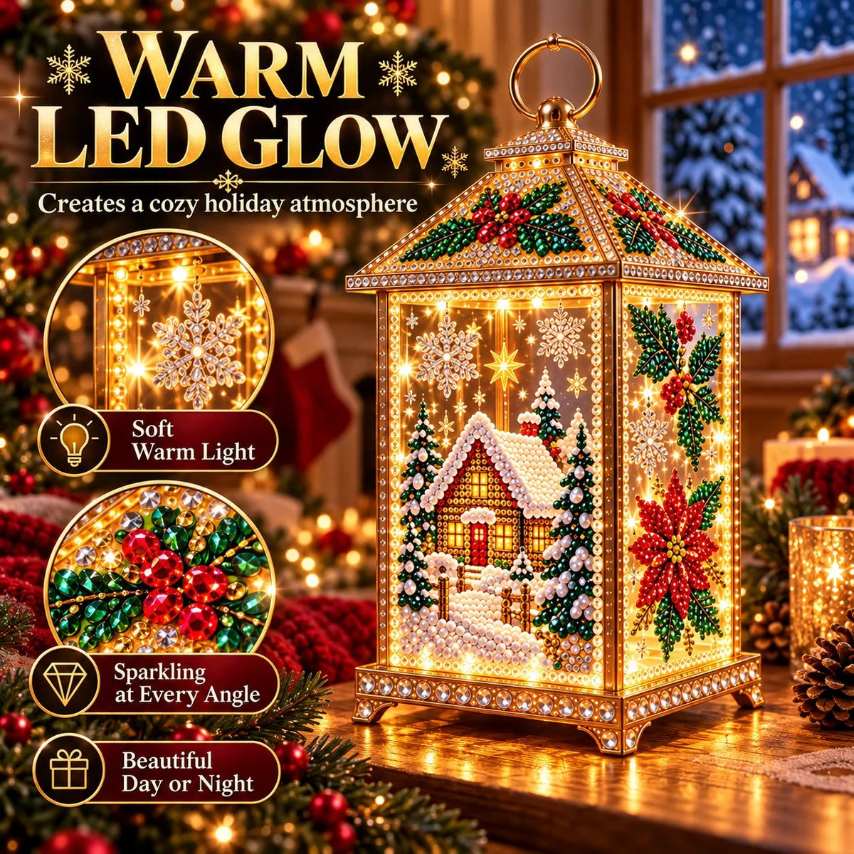✨🎁 Christmas Glow™ — DIY Light-Up Diamond Art Lantern