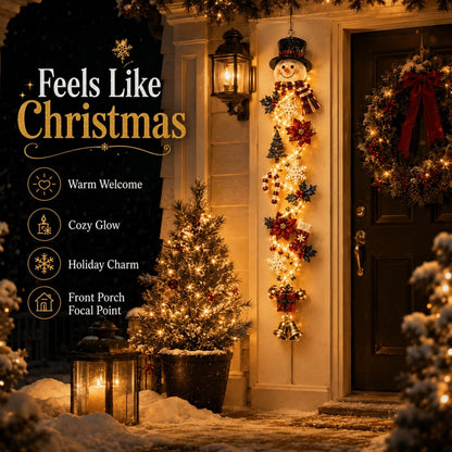 🎄Light‑Up Glowing Christmas Door Hanger ✨ Festive Home Decor