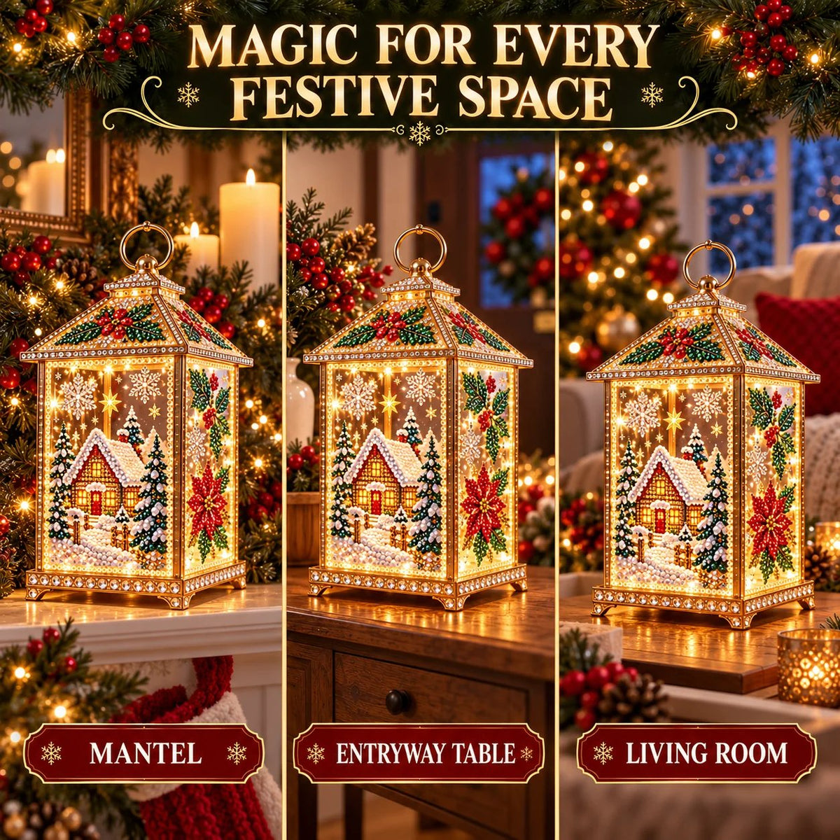 ✨🎁 Christmas Glow™ — DIY Light-Up Diamond Art Lantern