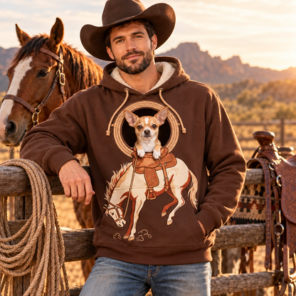 🤠 PocketPony™ Western Pet-Pouch Hoodie – Keep Your Little Sidekick Close