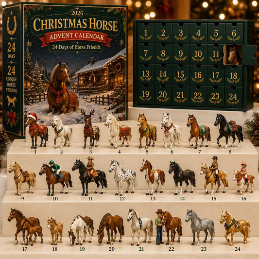 🎁Last Day 49% OFF🐴 Christmas Horse Advent Calendar--24 Days of Horse Friends & Holiday Memories