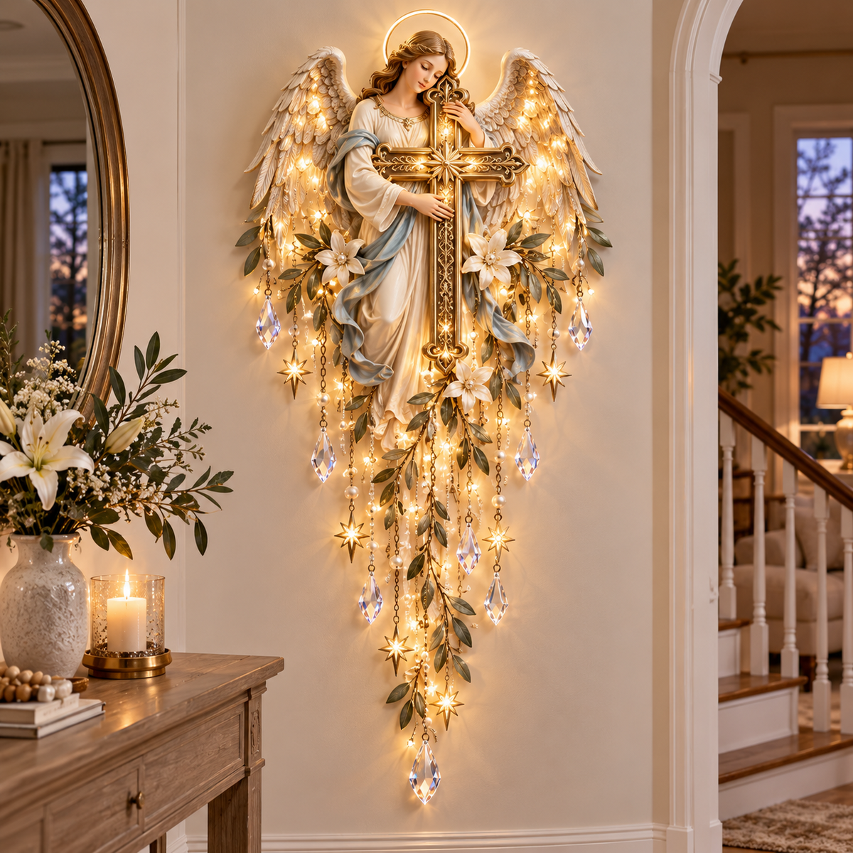 🔥 LIMITED-TIME 50% OFF✝️Jesus, Angel & Nativity Lighted Wall Light Décor