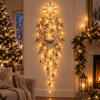 🔥 LIMITED-TIME 50% OFF✝️Jesus, Angel & Nativity Lighted Wall Light Décor