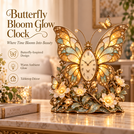 🔥Last Day 50%OFF🦋Butterfly Bloom Glow Clock