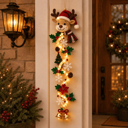 🎄Light‑Up Glowing Christmas Door Hanger ✨ Festive Home Decor