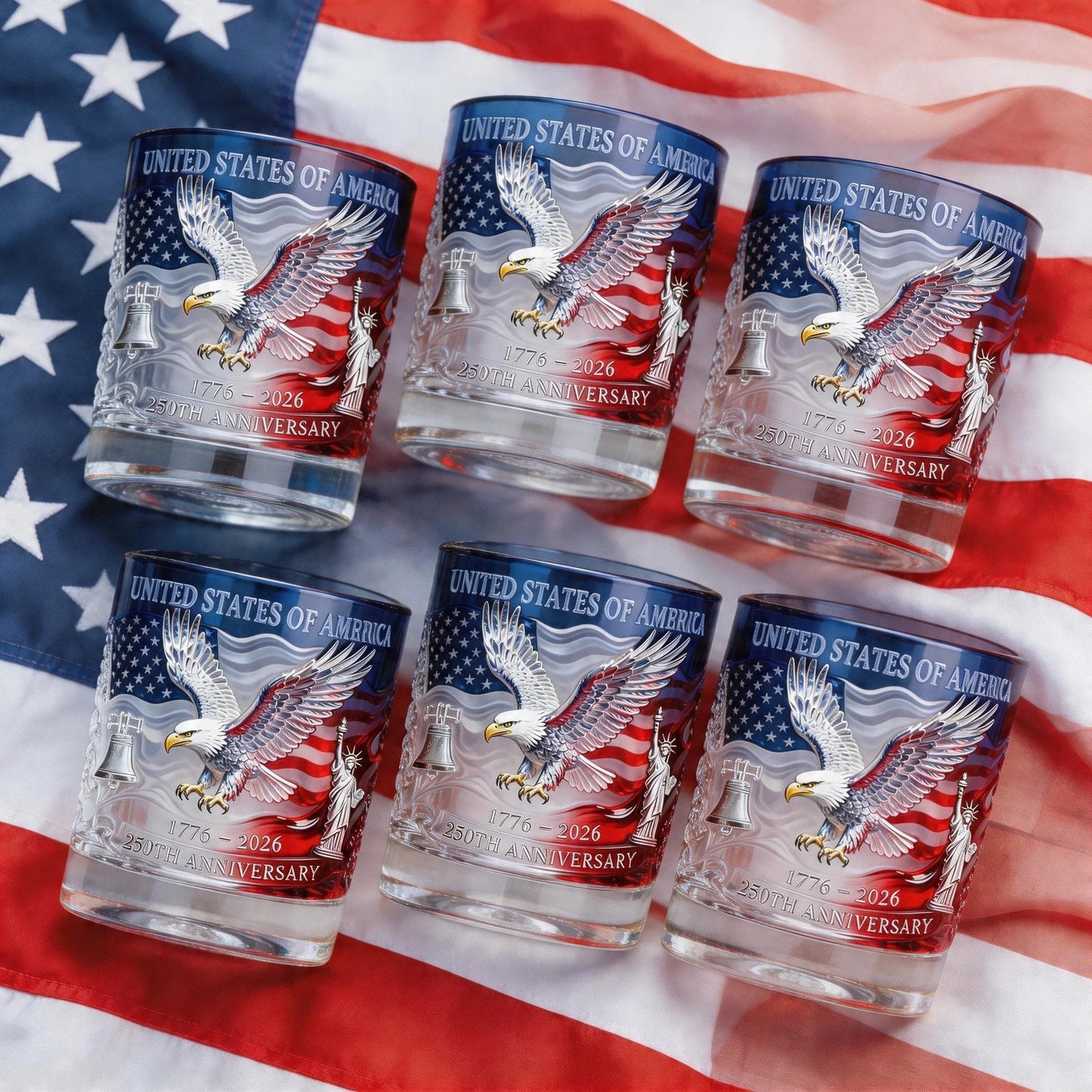 🎁Limited Edition 2026 USA 250th Anniversary Commemorative Glass – 1776-2026 Heritage Edition