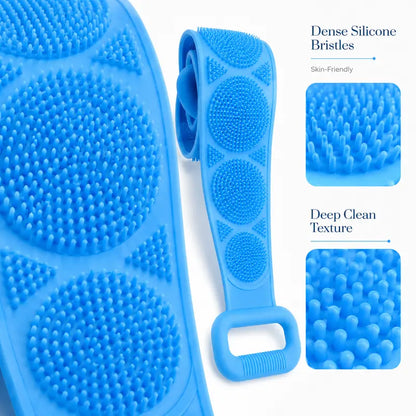 🖐Long double-sided silicone bath scrubber