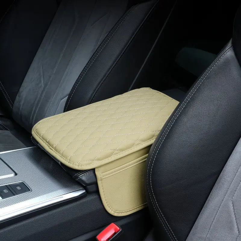 🚘 Car Center Console Armrest Riser – Padded Cushion with Side Storage & Non-Slip Base