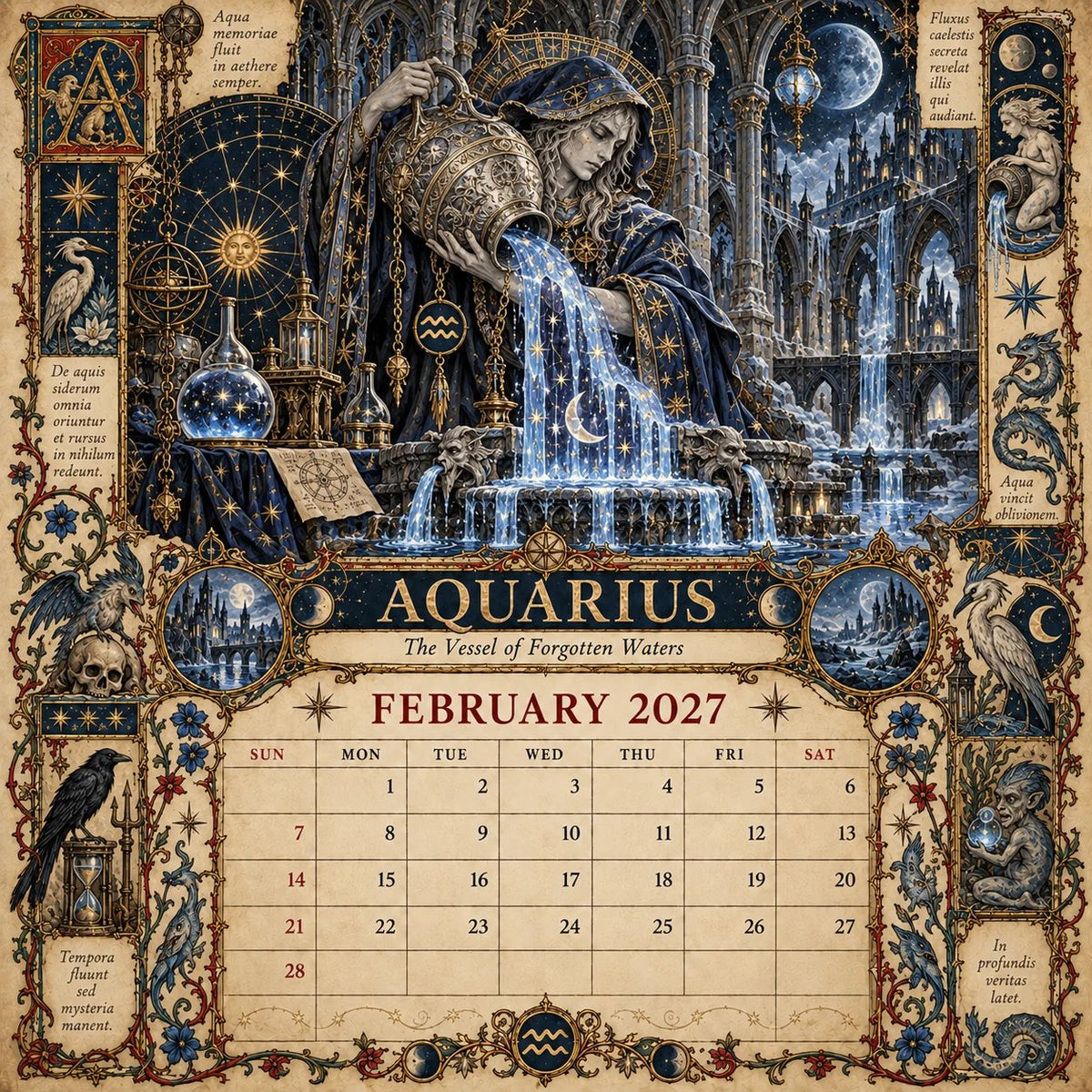 ⏳ Last Day 49% OFF – 🔮 2027 Zodiac Grimoire Desk Calendar | 12 Medieval-Inspired Zodiac Artworks for Astrology & Gothic Art Lovers ✨