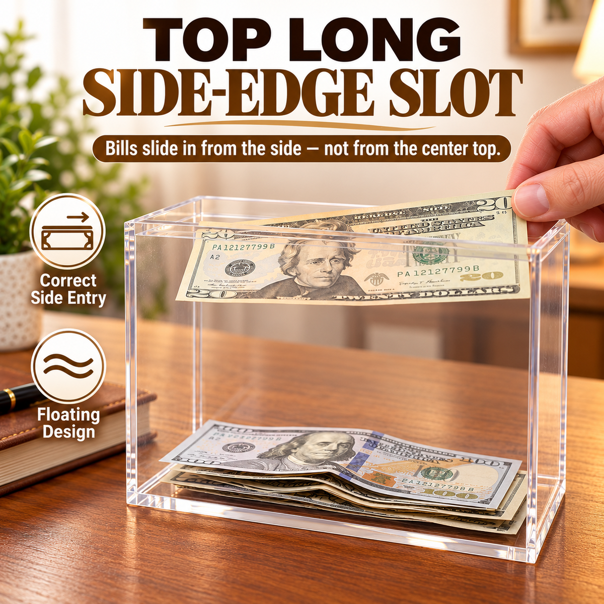 💵 Floating Money Box – Turn Every Bill Into a Satisfying Saving Moment ✨