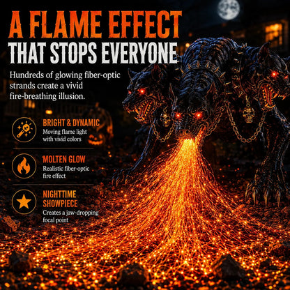 🎃 3-Headed Hellhound Halloween Light – Make Your Yard the One Everyone Remembers