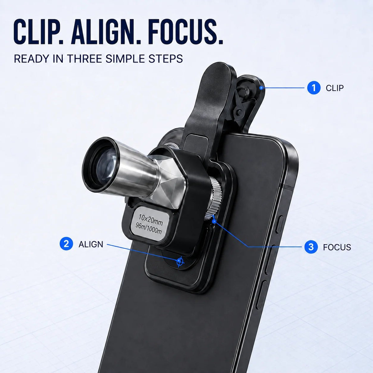 🔥 Last Day 49% OFF 🔭 Mini Monocular Phone Telescope – Pocket Long-Distance Viewer with Adjustable Smartphone Clip