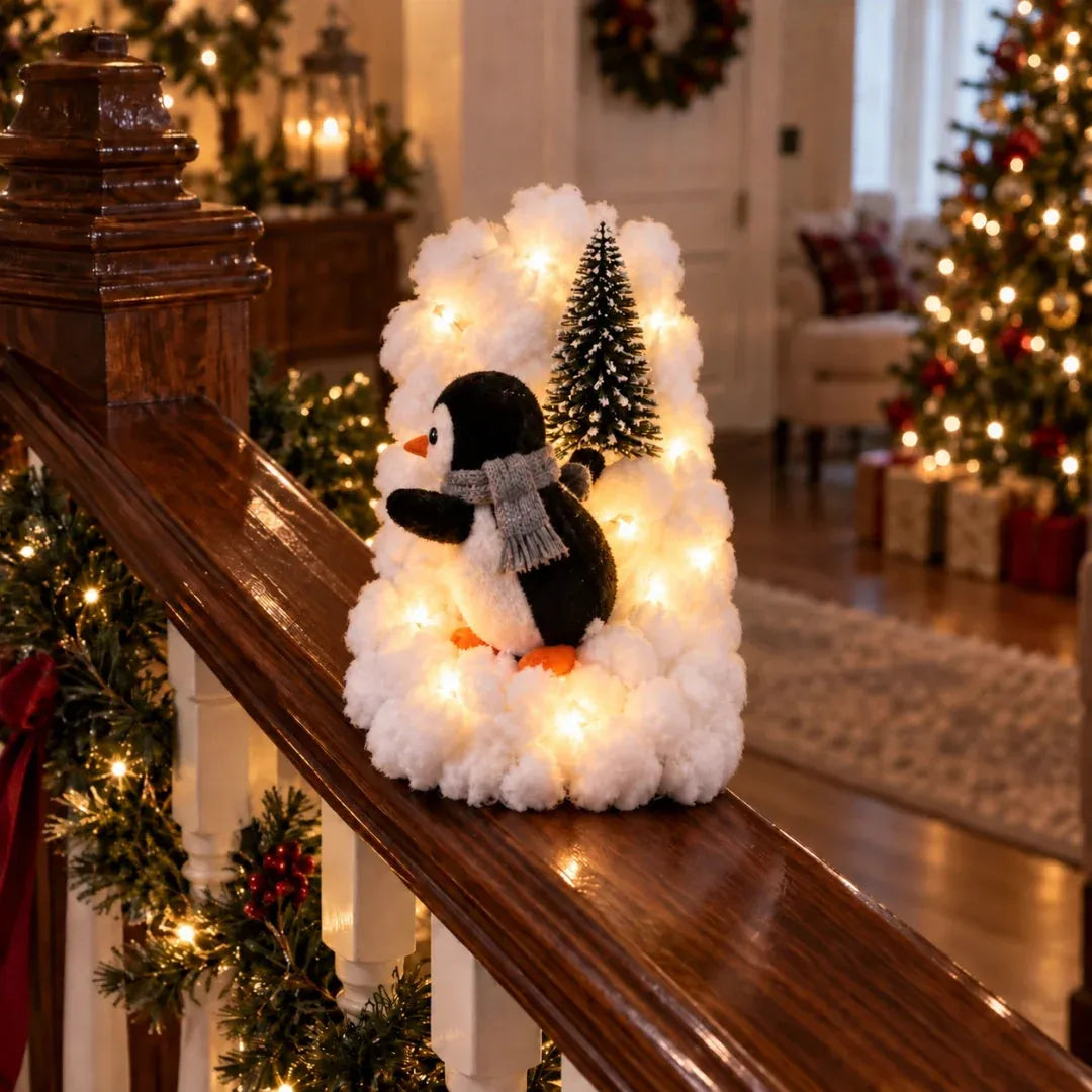 49% OFF 🐧 Penguin Christmas Stair Snow Decor | A Cozy Penguin Christmas Story ✨