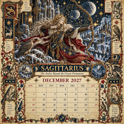 ⏳ Last Day 49% OFF – 🔮 2027 Zodiac Grimoire Desk Calendar | 12 Medieval-Inspired Zodiac Artworks for Astrology & Gothic Art Lovers ✨