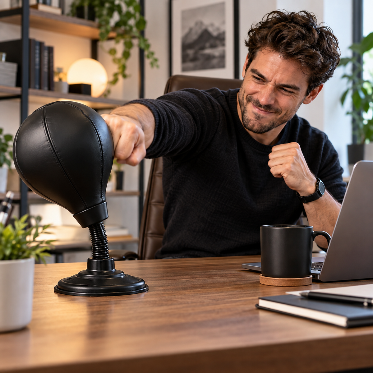 🥊 Bavixa.com™ Desktop Punching Bag – Stress-Busting Desk Toy with Suction Base