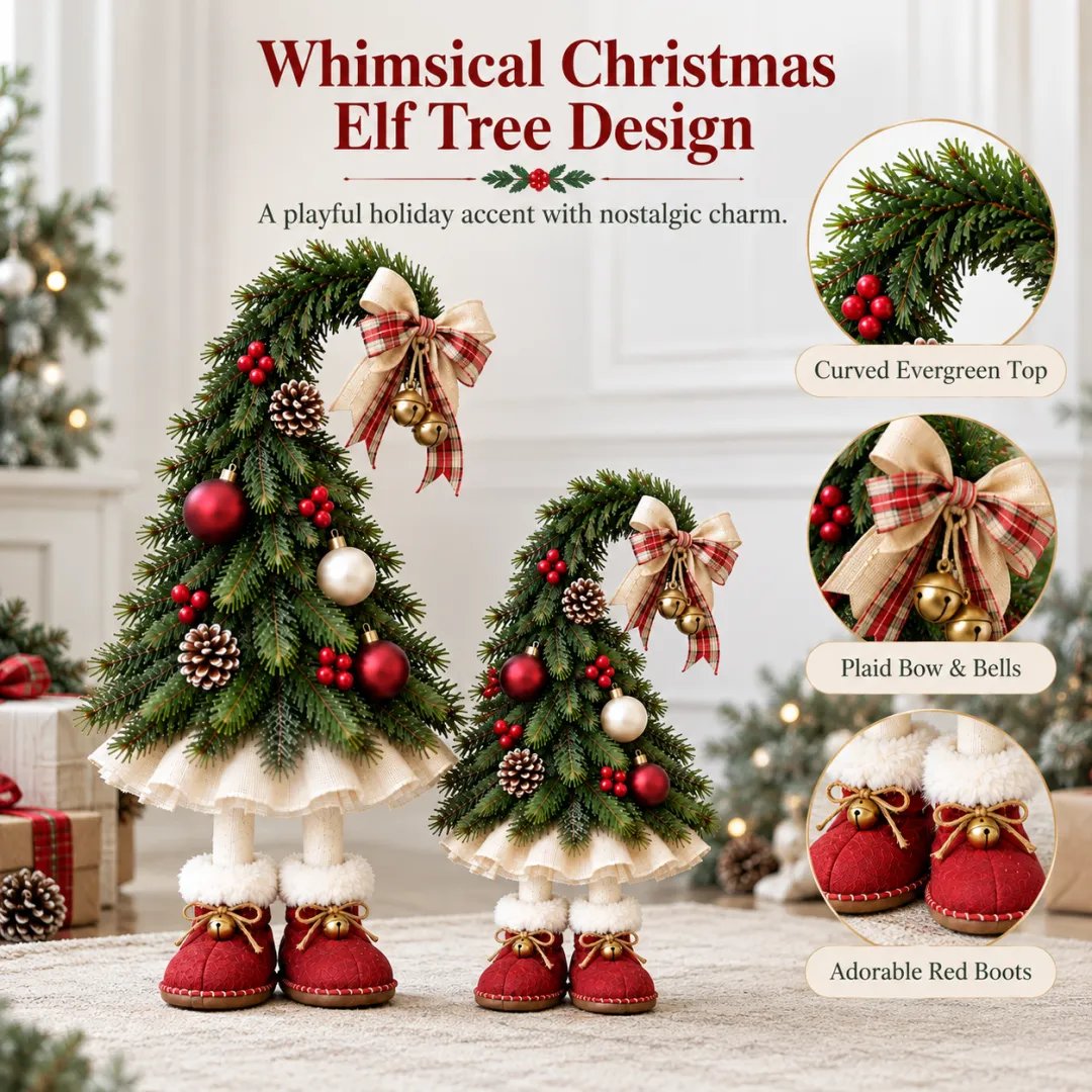 🎄Whimsical Christmas Elf Tree Decor