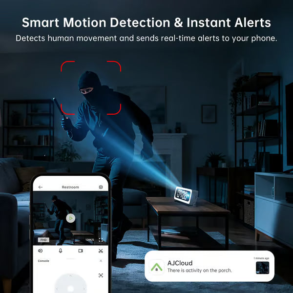 ⚡Hot Sales 49% OFF🔥[Hidden camera HD night vision]No WIFI or electricity required💯 Home Security & Real-Time Monitoring System