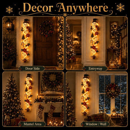 🎄Light‑Up Glowing Christmas Door Hanger ✨ Festive Home Decor